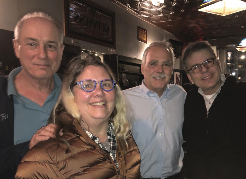 Longtime friends Dan Stohr'78, Andy Davis'79, Polly Hoover'78, and Tom Hoffer'79 snapped a quick pic of a recent mini reunion.
